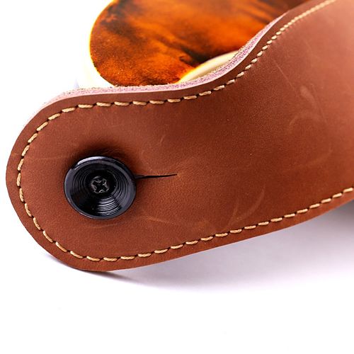 Cinghia per chitarra in pelle regolabile per basso, acustica ed elettrica