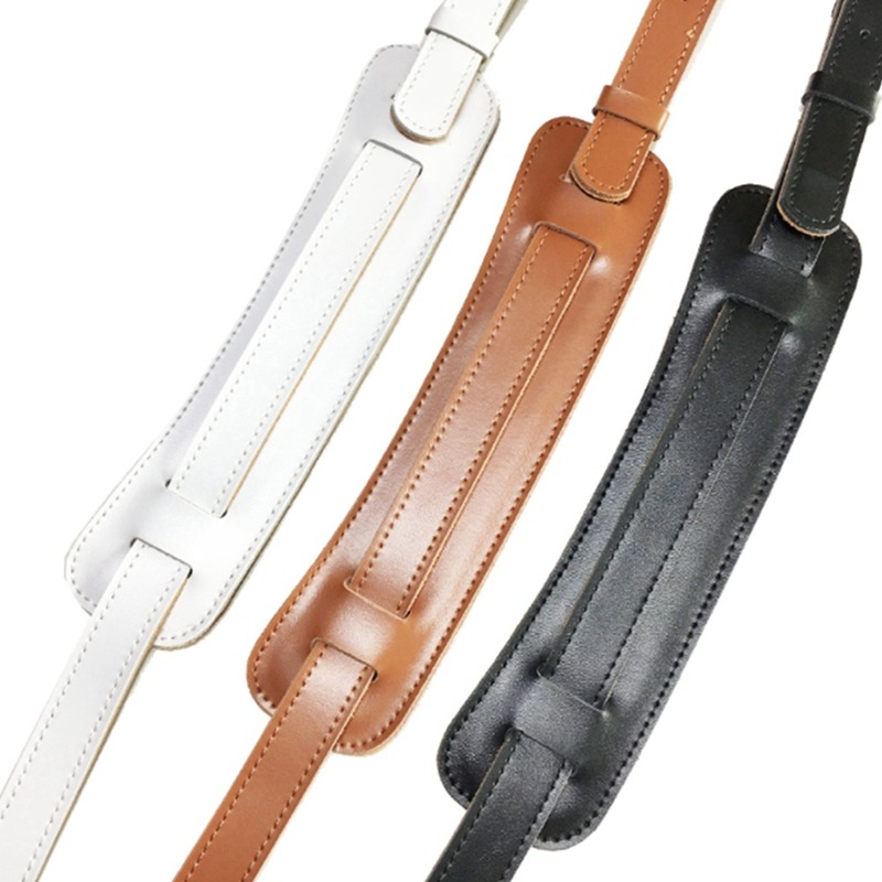 Sangle de mandoline en cuir et en métal réglable vue exérieure