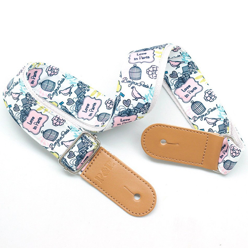sangle de guitare enfant avec motifs Bonjour Paris !