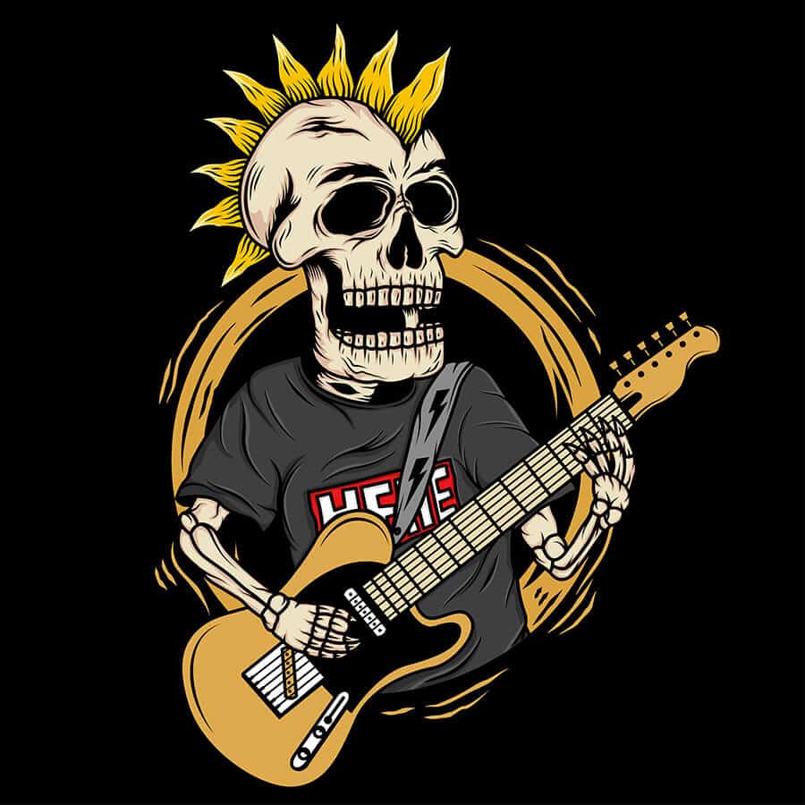 Les Meilleures Marques de Sangles de Guitare à Tête de Mort