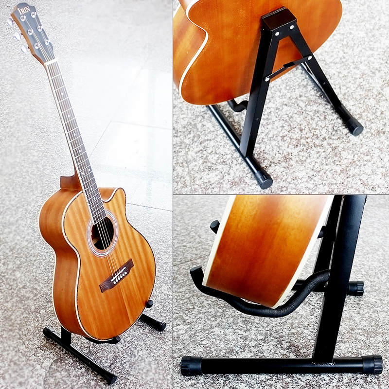 Supporto per chitarra a treppiede pieghevole