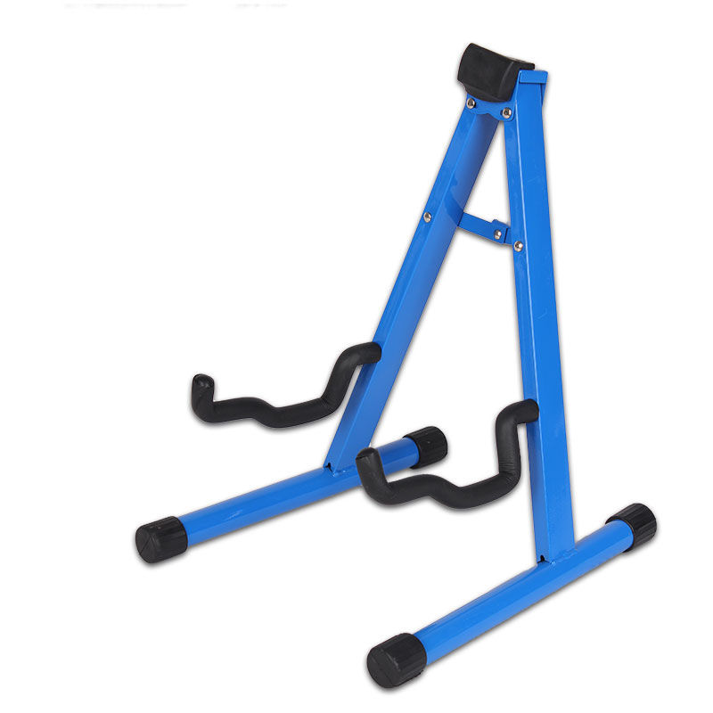 supporto per chitarra a treppiede pieghevole - colore blu