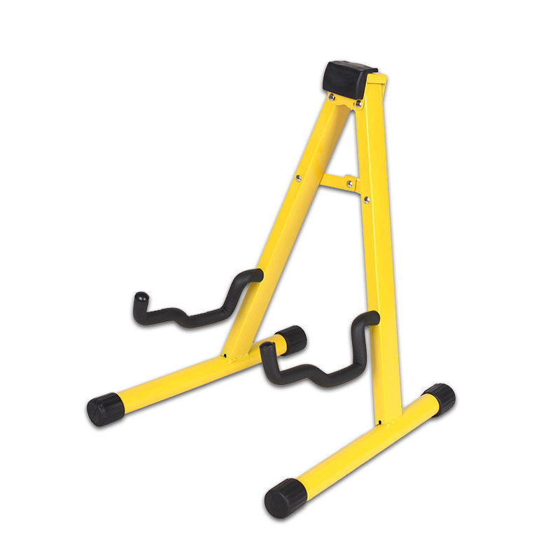 supporto per chitarra a treppiede pieghevole - colore giallo