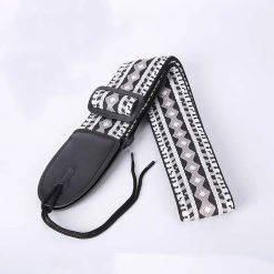 Sangle en tissu avec un motif psychédélique noir et gris