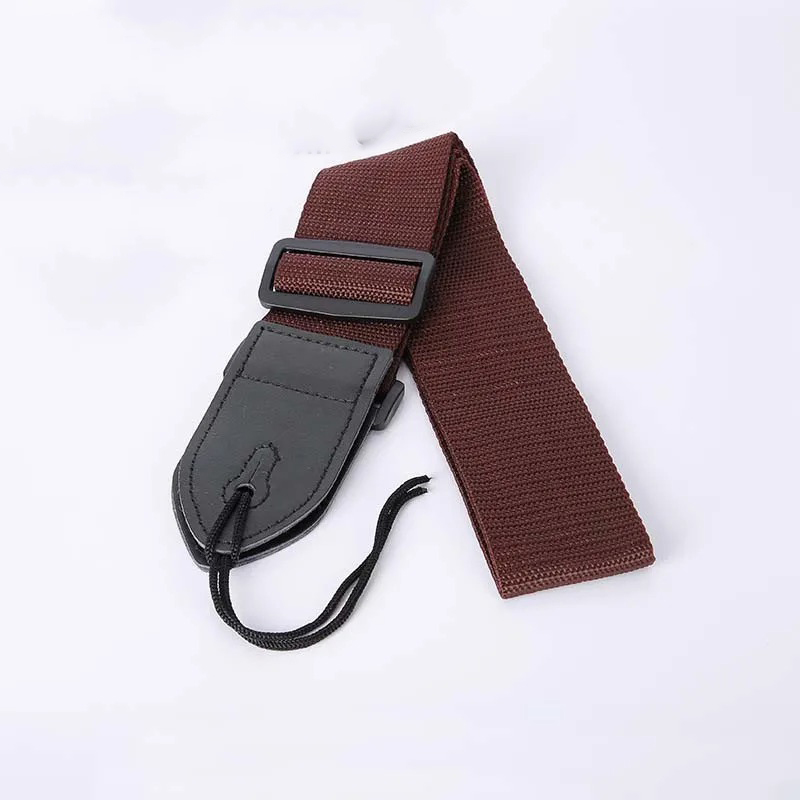 Sangle en tissu unie de couleur marron chocolat