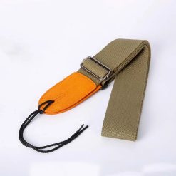Sangle guitare en tissu de couleur kaki