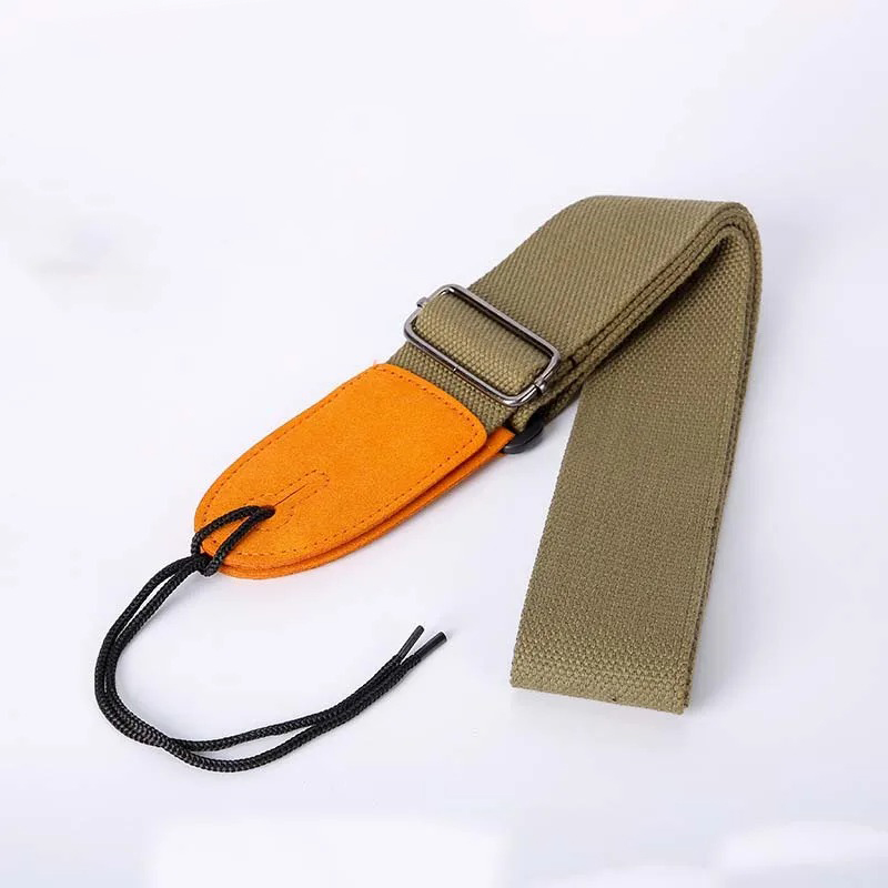 Sangle guitare en tissu de couleur kaki
