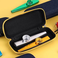 Etui de deux kazoos en métal couleur aléatoire