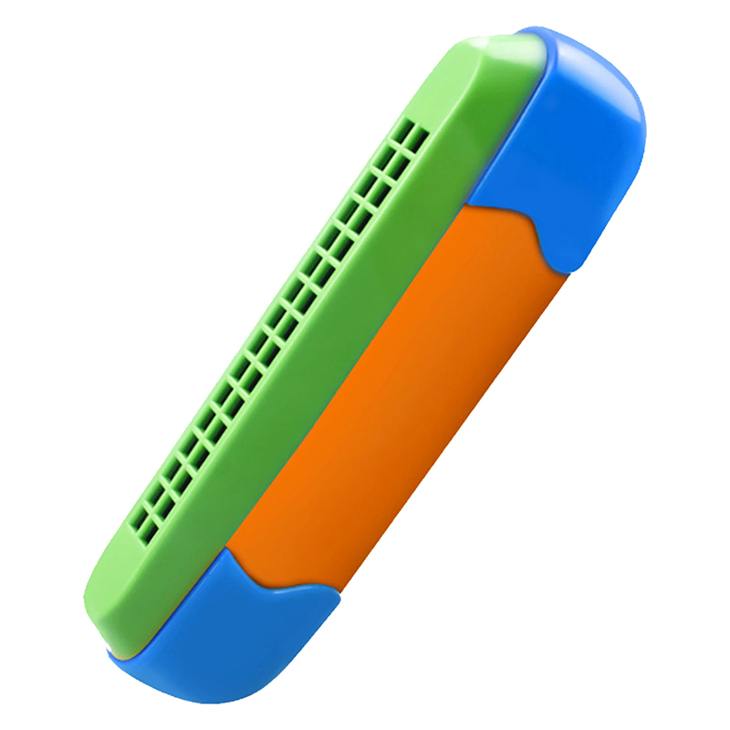 Harmonica 16 trous orange et bleu - modeèle orange