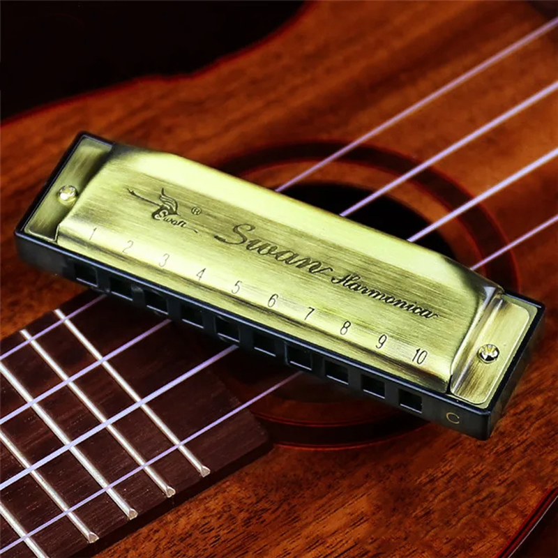 Harmonica diatonique blues 5 couleurs pop - couleur vert