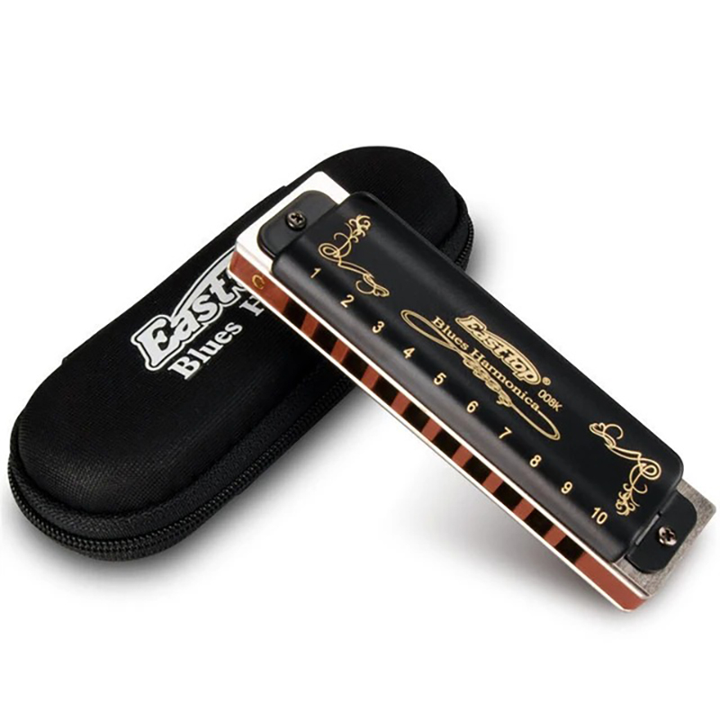 Harmonica diatonique noir brillant 7 accordages - clé A