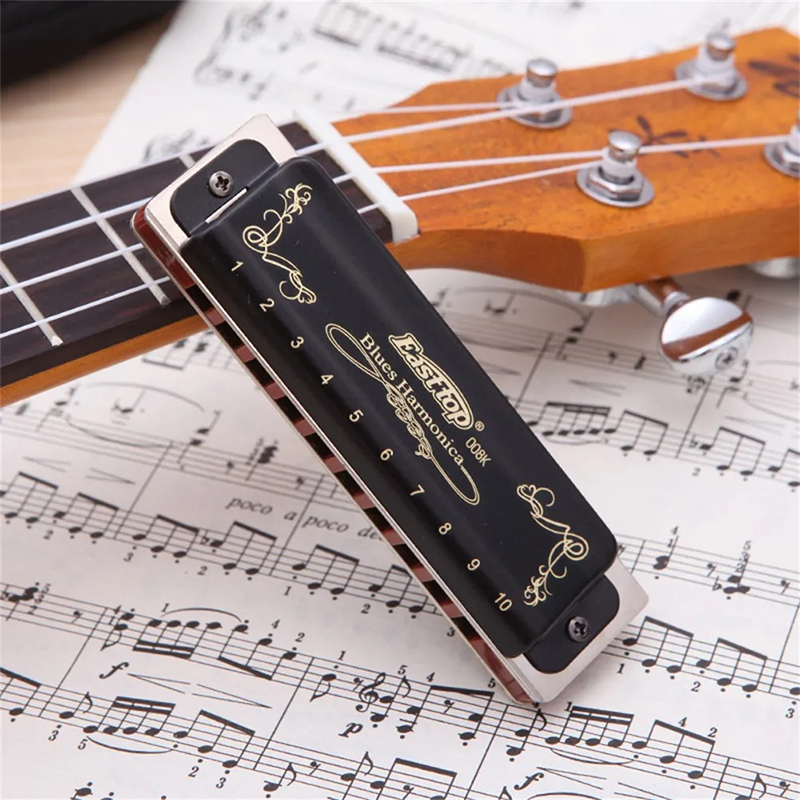 Harmonica diatonique noir brillant 7 accordages