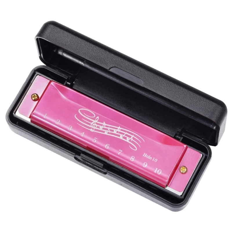Harmonica diatonique standard 6 couleurs - couleur rose