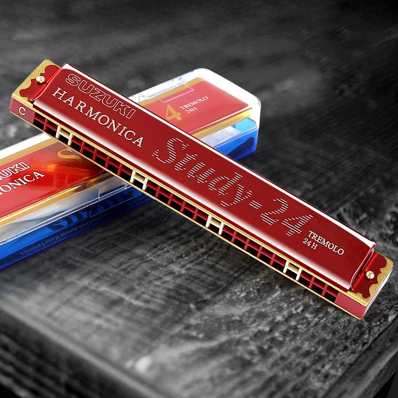 Harmonica trémolo à 24 trous 7 couleurs - modèle 5