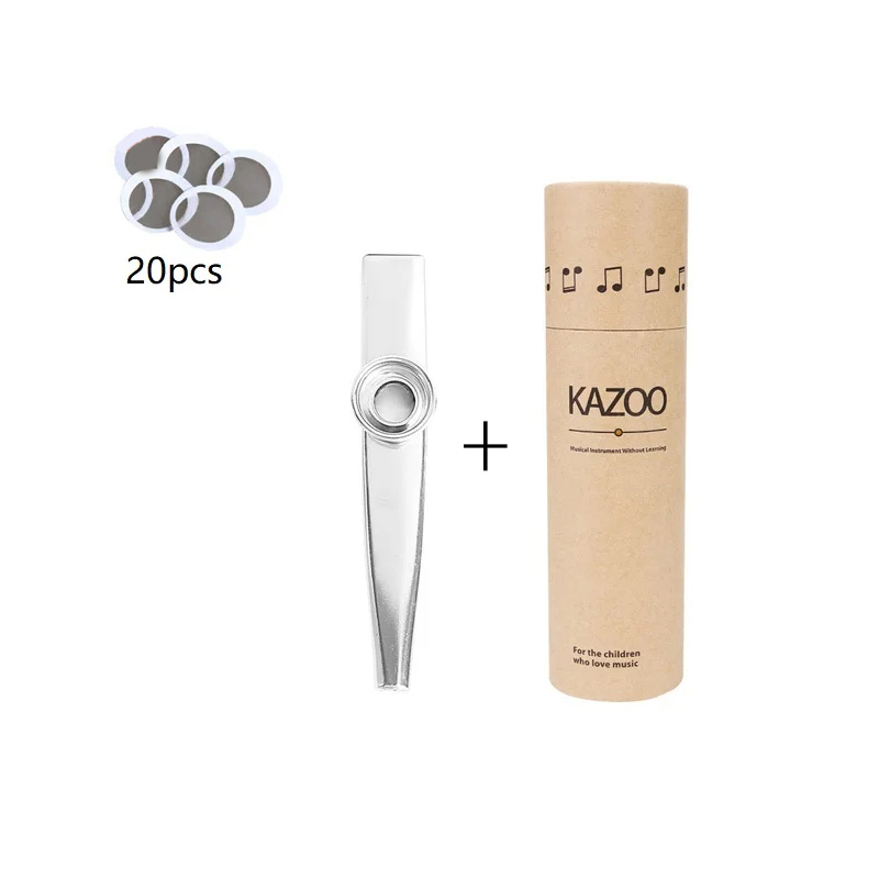 Kazoo en métal avec étui de rangement 7 couleurs - couleur gris
