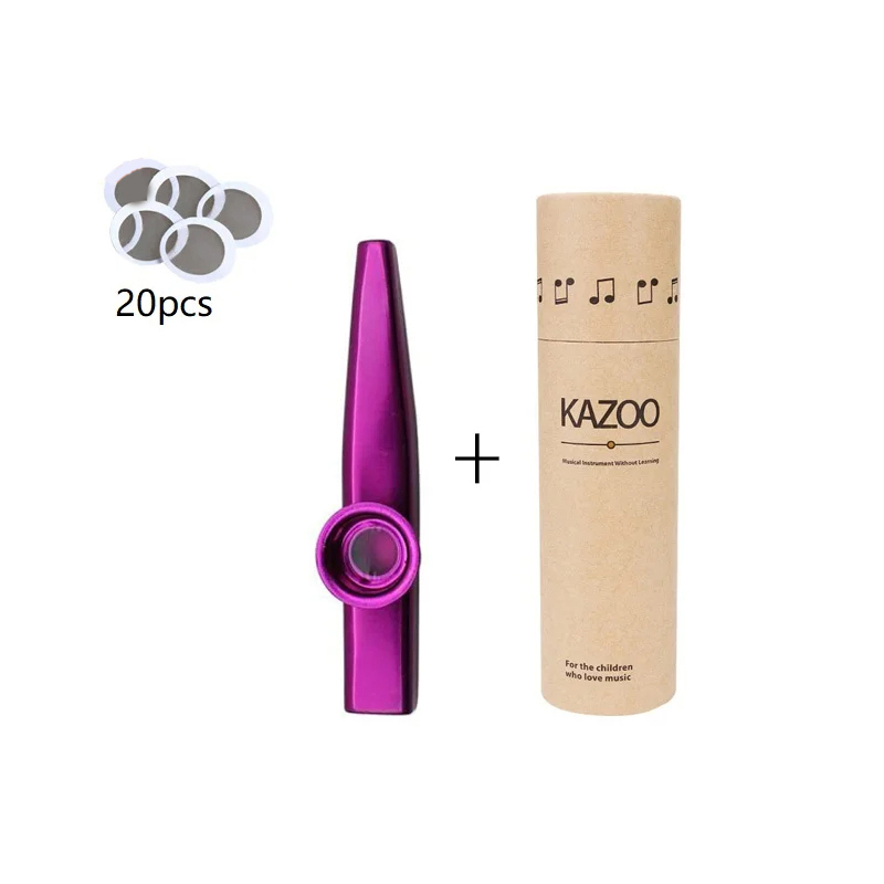 Kazoo en métal avec étui de rangement 7 couleurs - couleur violet
