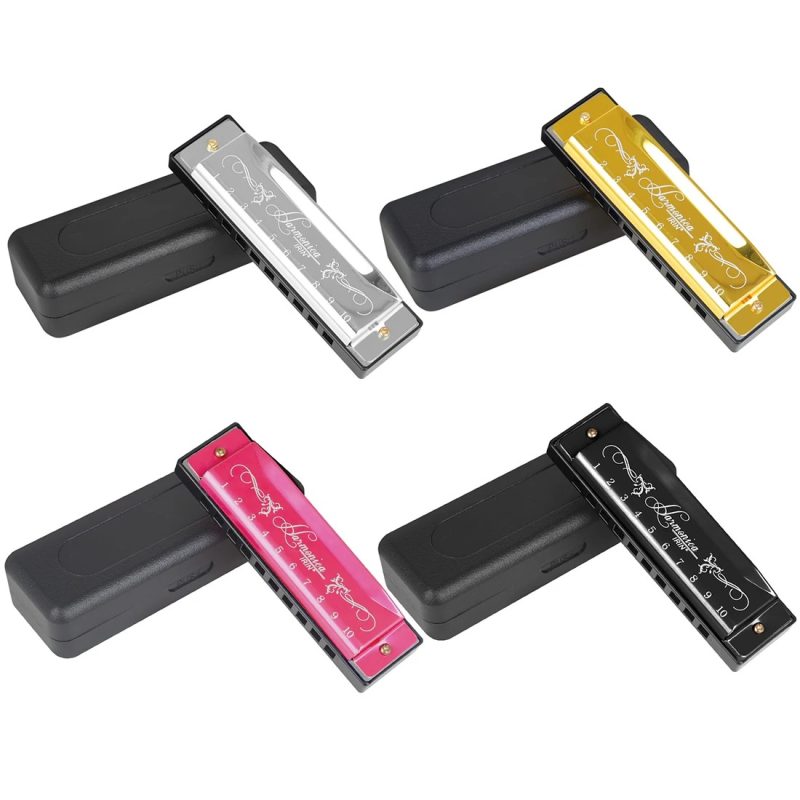 Magnifiques Harmonica diatonique en métal pour débutants 4 modèles disponible