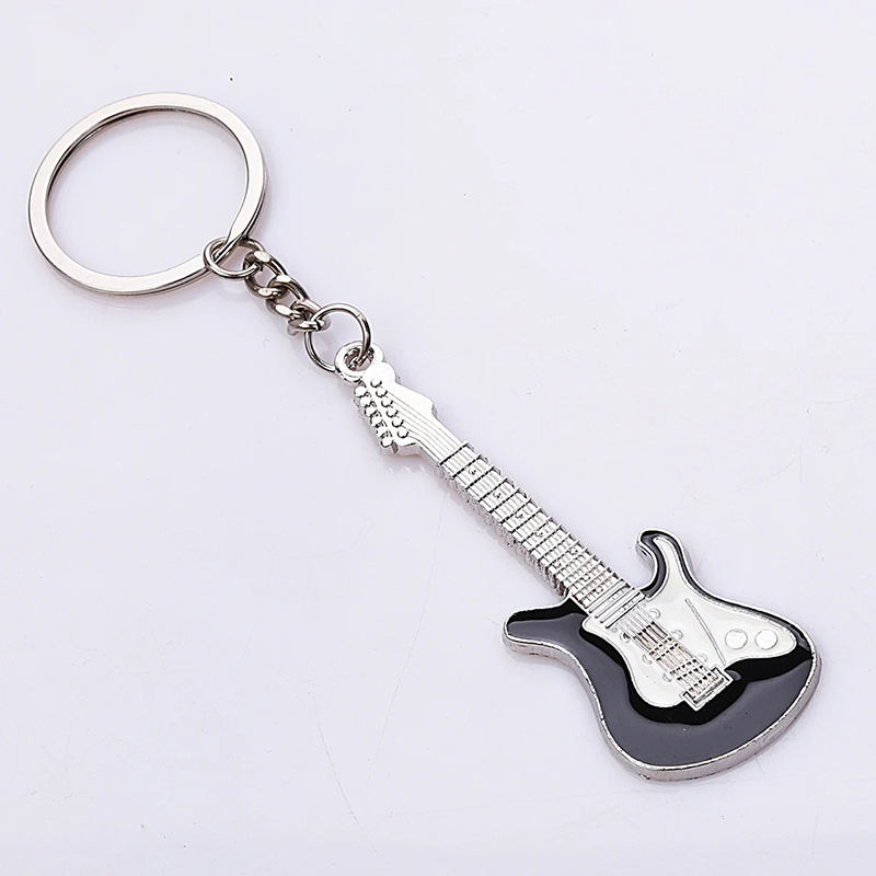 Porte-clé guitare électrique 5 couleurs - noir