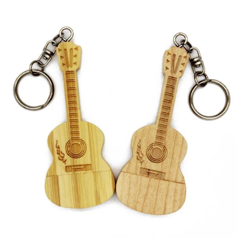 Porté-clé guitare en bois clé USB