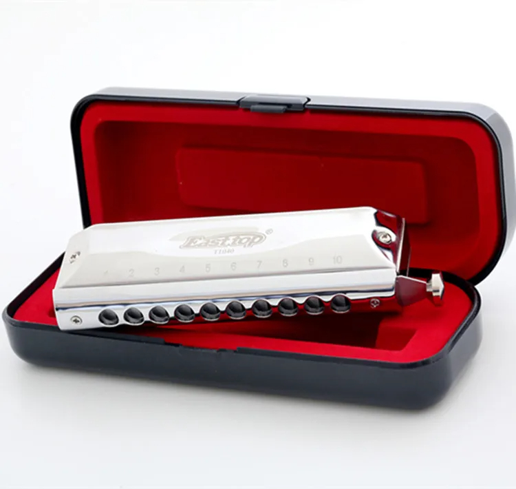 détails Harmonica chromatique en acier 10 trous