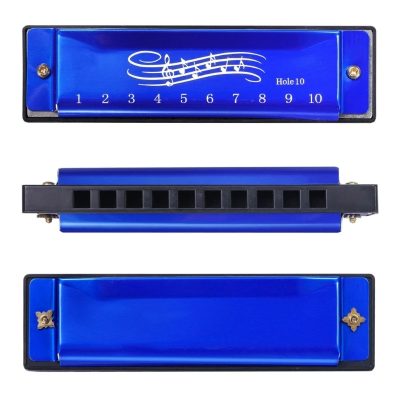 détails Harmonica diatonique standard 6 couleurs