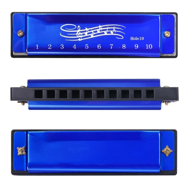 détails Harmonica diatonique standard 6 couleurs