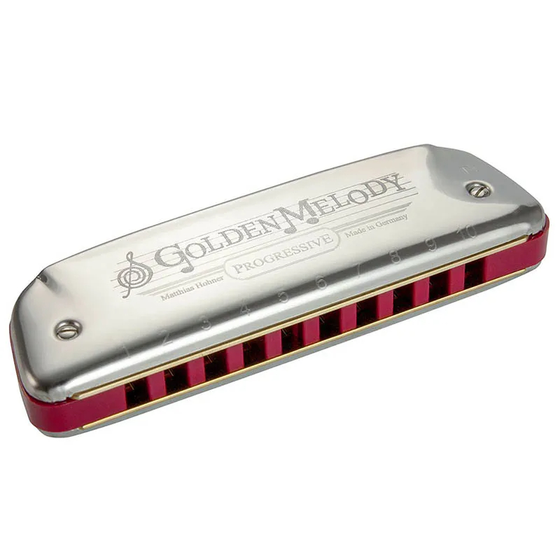 vue complete de l'Harmonica diatonique rétro 9 accordages