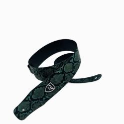 Cinghia per chitarra con motivo Pelle di Serpente di colore Verde