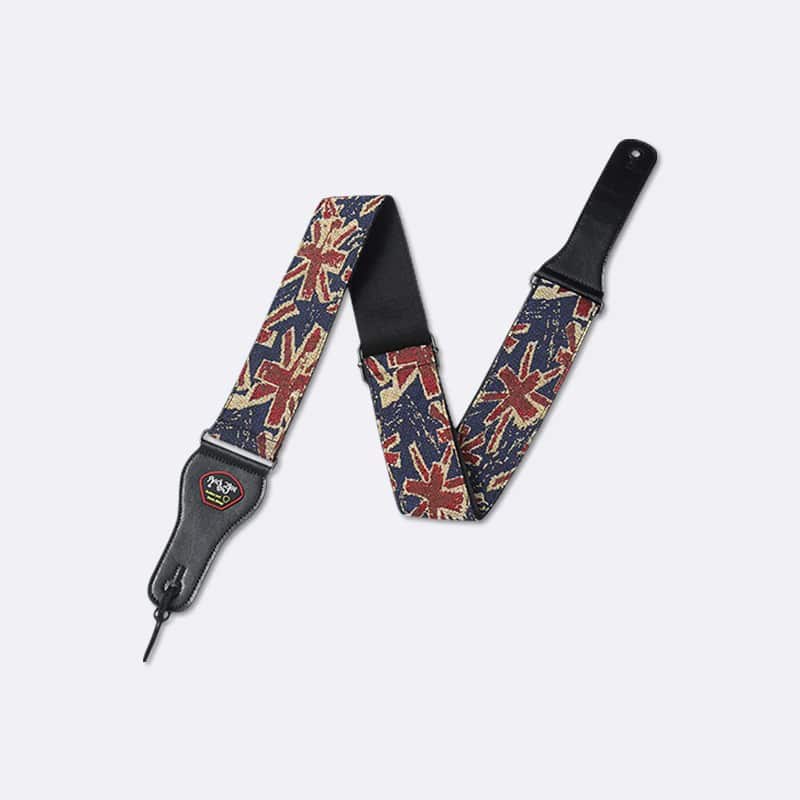 Sangle Guitare imprimé Drapeau Anglais Union Jack - modèle 1