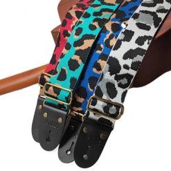Sangle Guitare imprimé Léopard - 4 couleurs au choix