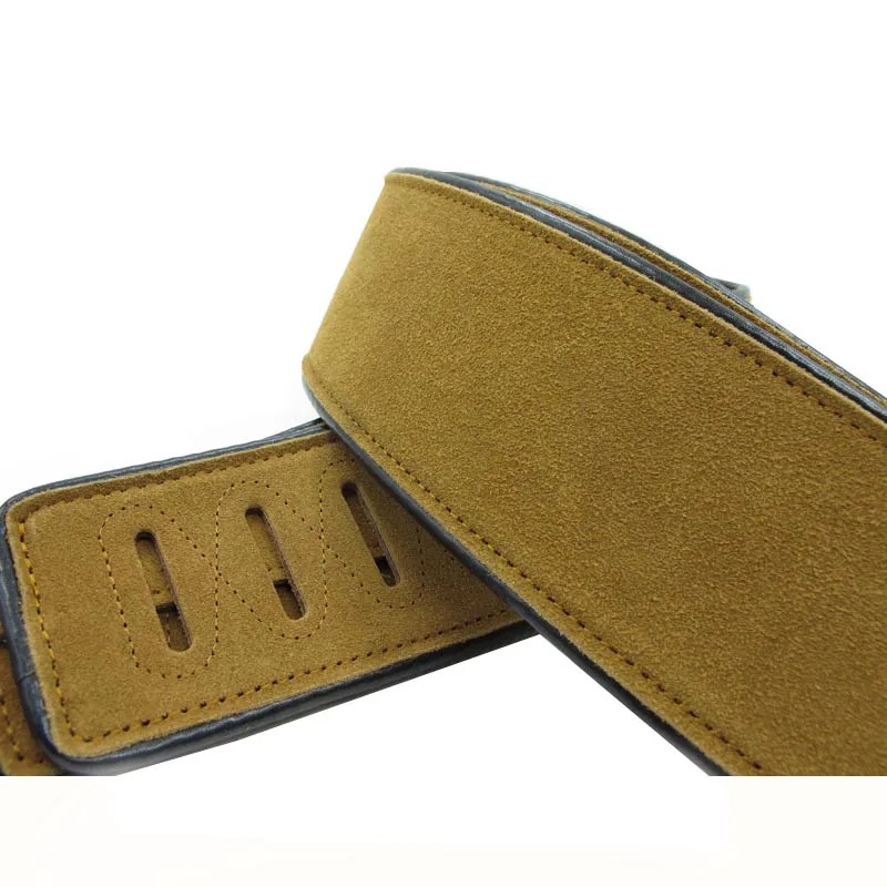Cinghia per chitarra in pelle e camoscio - colore marrone