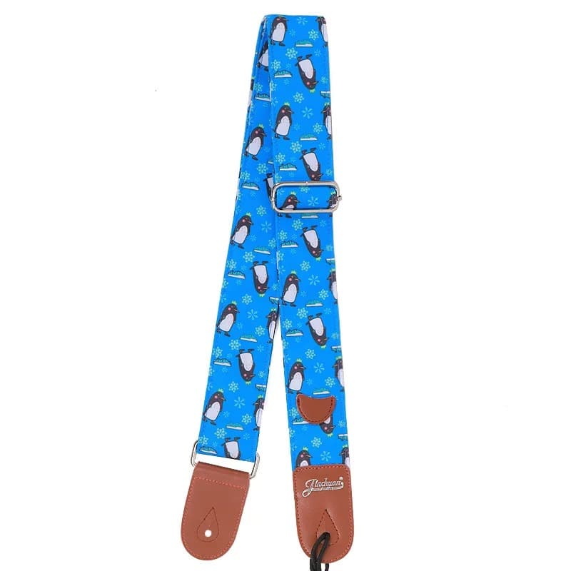 Sangle de guitare imprimé Pingouins Rigolos