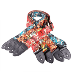 Sangle pour Guitare Design Masques et Aminaux fantastiques - 4 couleurs au choix