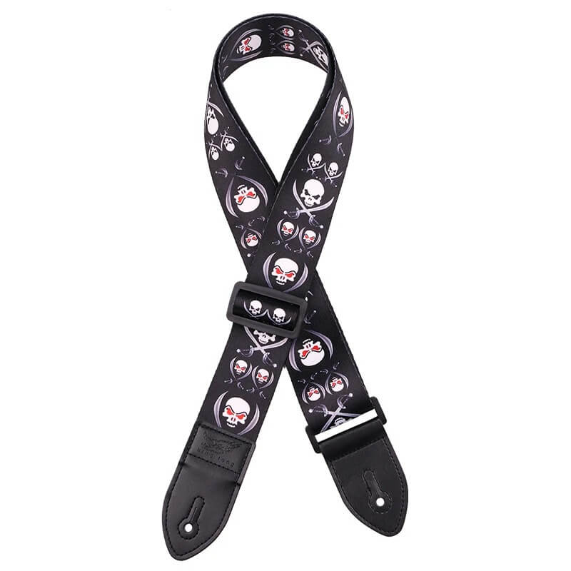 Sangle pour Guitare Tête de mort et Pirates