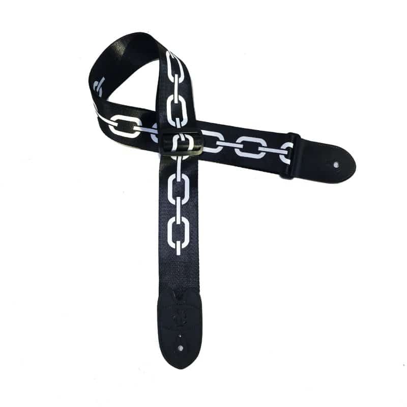 Sangle pour Guitare motifs Châine Metal