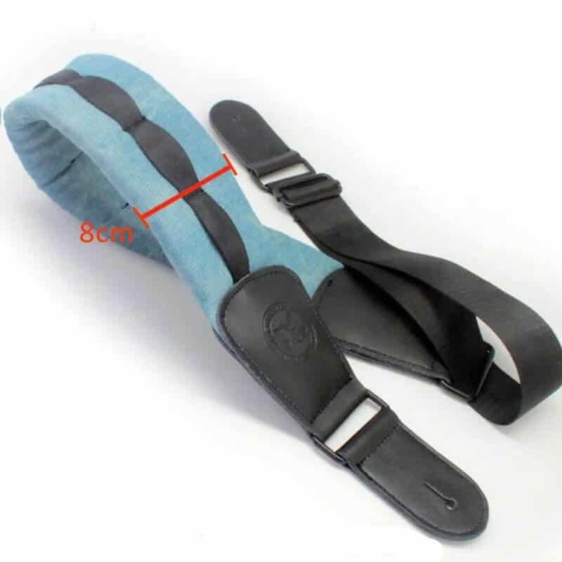 détails largeur Sangle de Guitare Basse - Large et Super Confortable