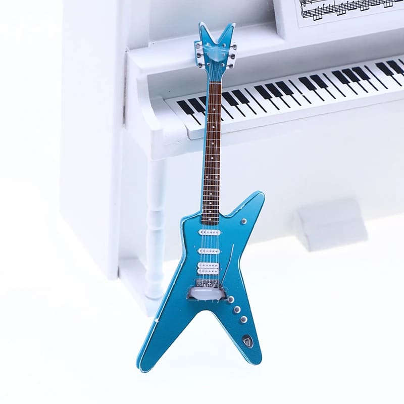 Chitarra Elettrica Miniatura a forma di stella - modello blu scuro