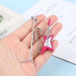 Guitare Miniature électrique star rose avec micro