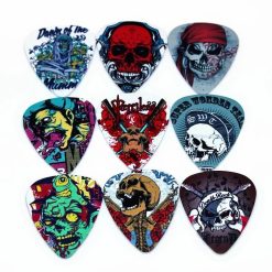 Set di 10 plettri per chitarra con Testa di teschio - Serie Skull