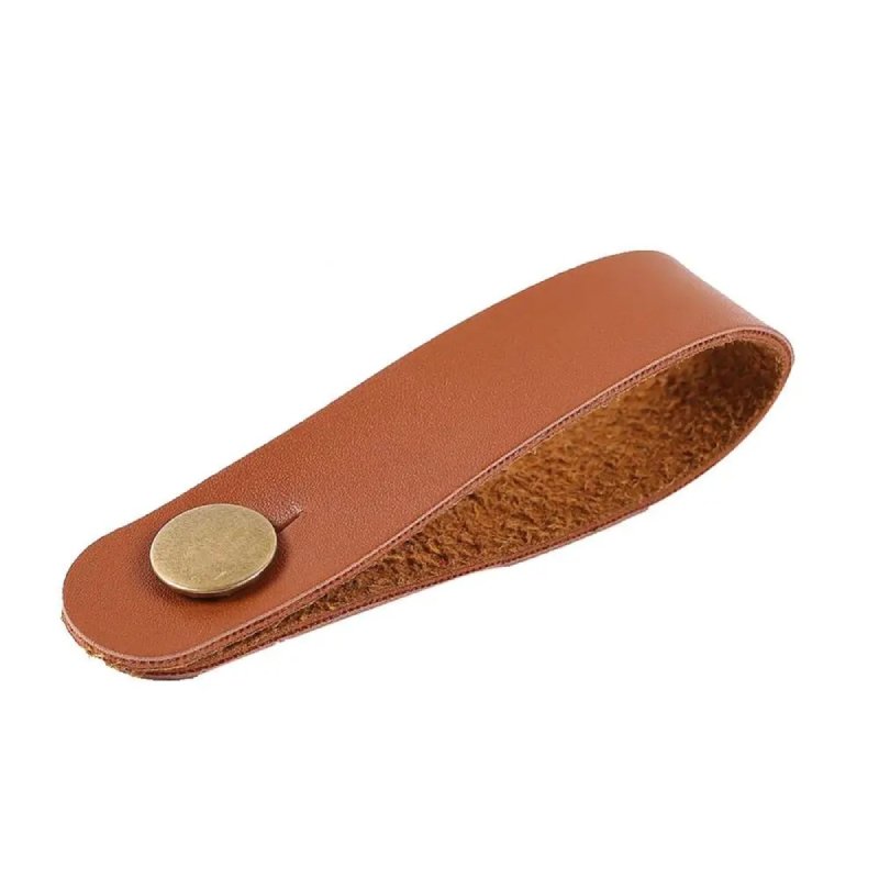 Supporto per cinghia di chitarra - Modello in pelle marrone