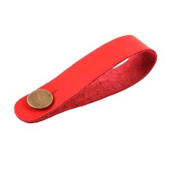 Supporto per tracolla di chitarra - Modello in pelle rossa