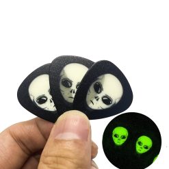 5 plettri per chitarra a forma di testa aliena - Set di 5 pezzi