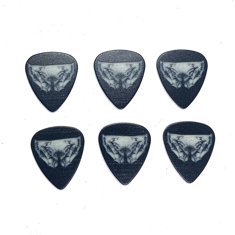 détails du Lot de médiators de guitare à motif Papillon Dark Goth