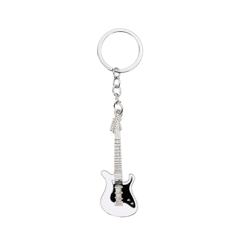 Porte-clés Guitare électrique 6 couleurs au choix - couleur Blanc