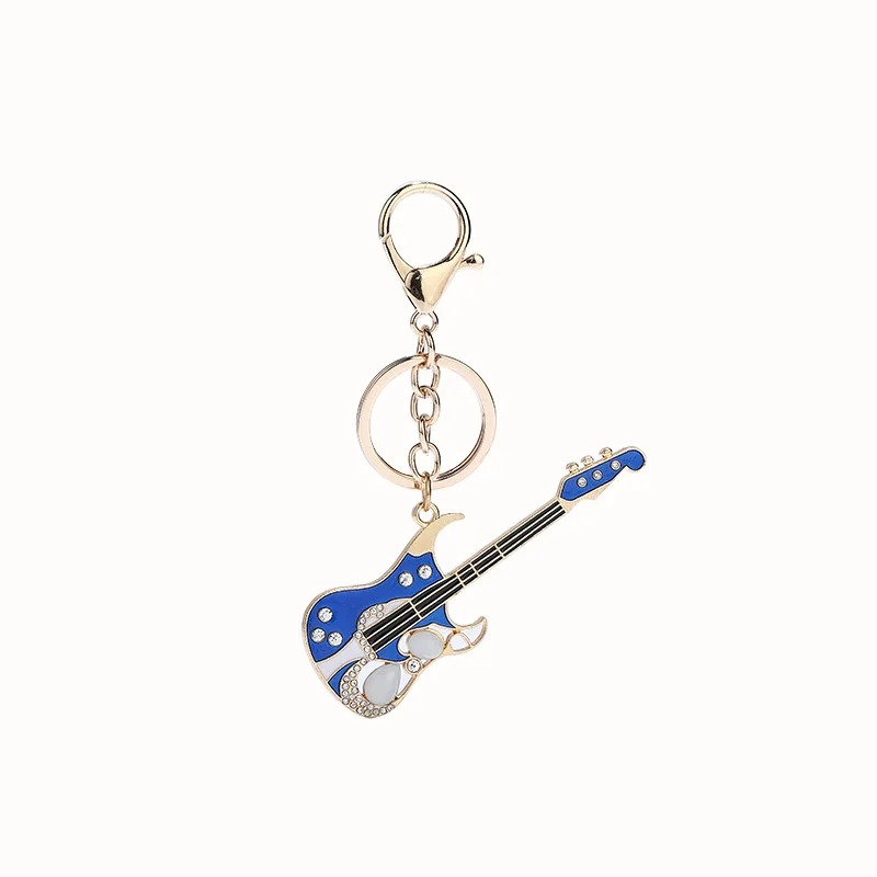 Portachiavi Chitarra Elettrica Strass - 2 colori a scelta - colore blu
