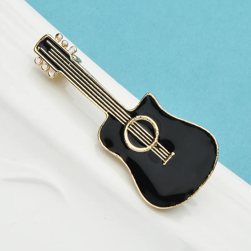 Spilla Smaltata Pins Chitarra Classica Nera