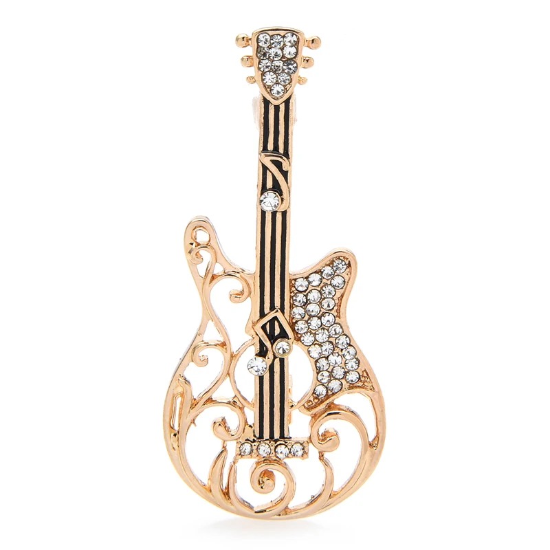 Spilla Chitarra Strass
