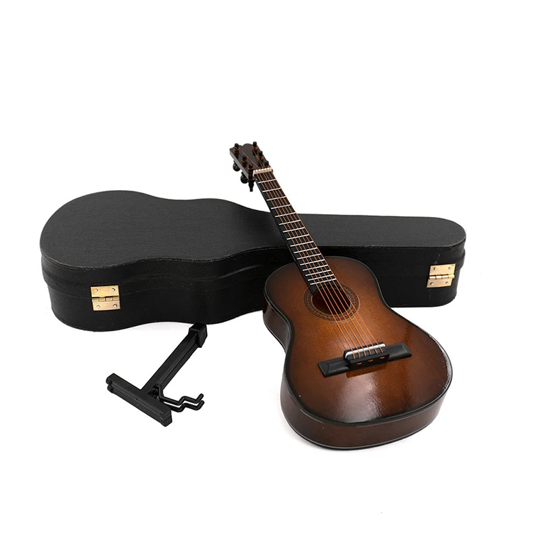 Dettagli della Chitarra Miniatura Chitarra classica - 6 dimensioni a scelta! colore marrone