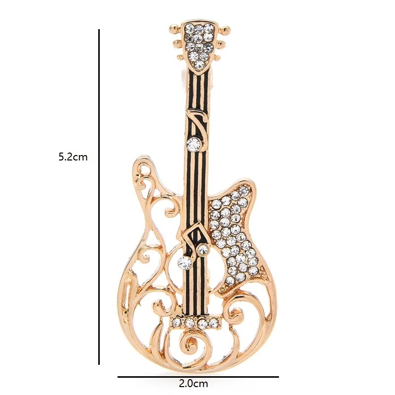 Dimensioni Spilla Chitarra Strass