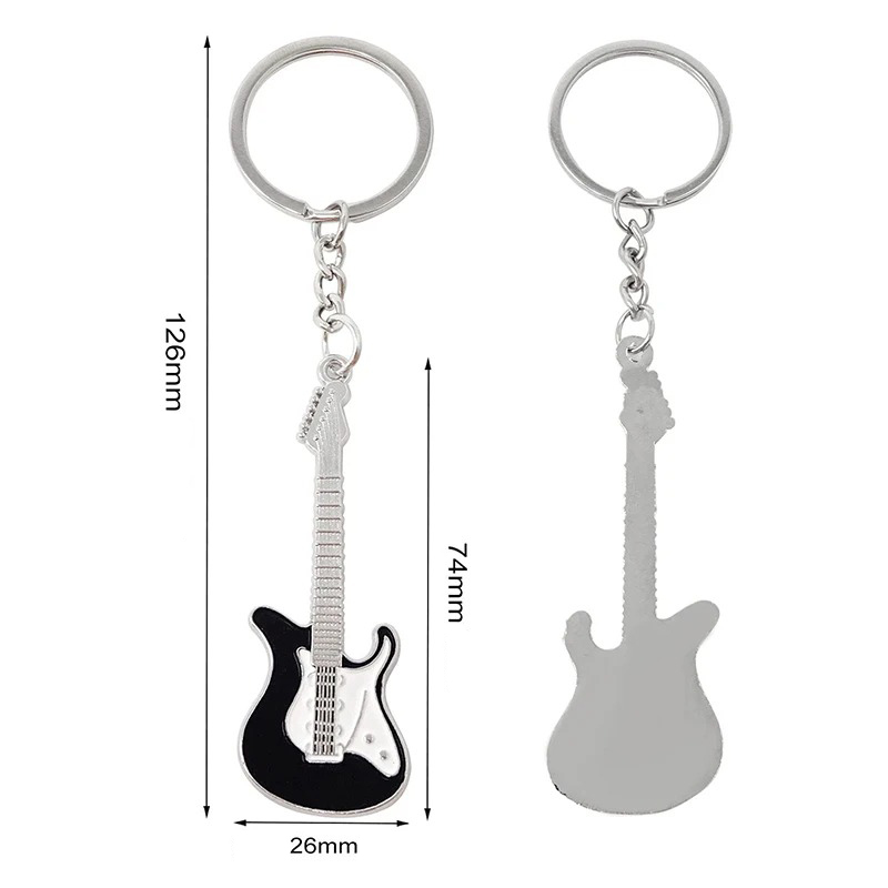 Set di 30 portachiavi a forma di chitarra elettrica